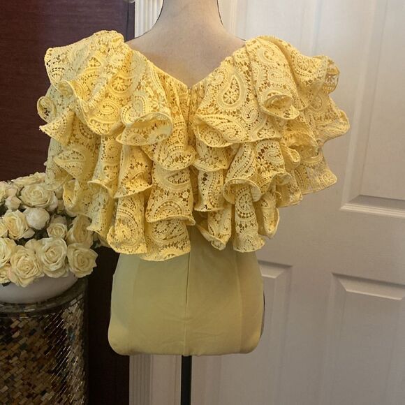 ROTATE Birger Christensen Carmen lace trimmed bodysuit, US8 - Picture 12 of 16